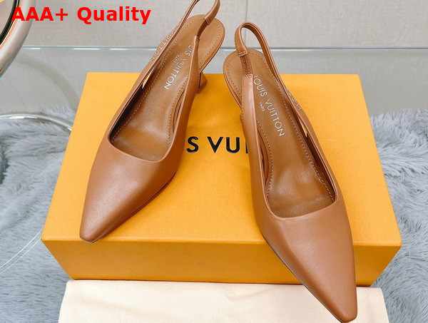 Louis Vuitton Sparkle Slingback Pump in Beige 1AB0Q5 Replica