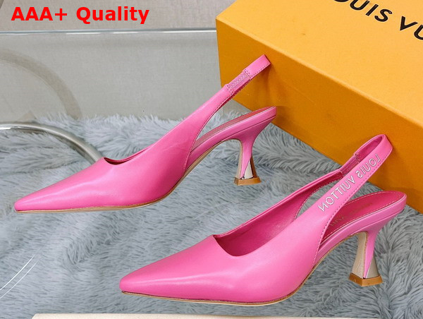 Louis Vuitton Sparkle Slingback Pump in Pink Calf Leather Replica