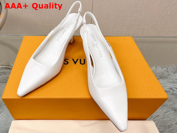 Louis Vuitton Sparkle Slingback Pump in White 1AB0NN Replica