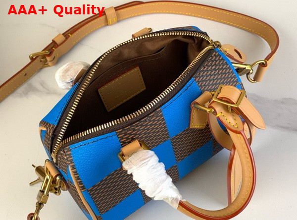 Louis Vuitton Speedy 18 Bandouliere Damier Pop Bleu N40595 Replica
