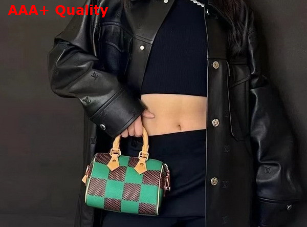 Louis Vuitton Speedy 18 Bandouliere Damier Pop Vert N40534 Replica