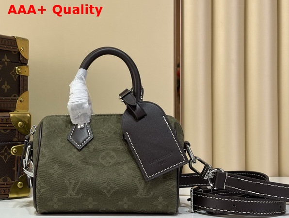 Louis Vuitton Speedy 18 Bandouliere Khaki Green Monogram Surplus Jacquard M2A609 Replica