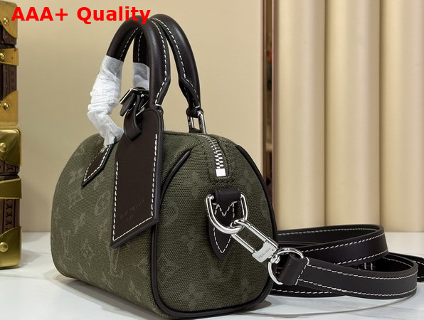 Louis Vuitton Speedy 18 Bandouliere Khaki Green Monogram Surplus Jacquard M2A609 Replica
