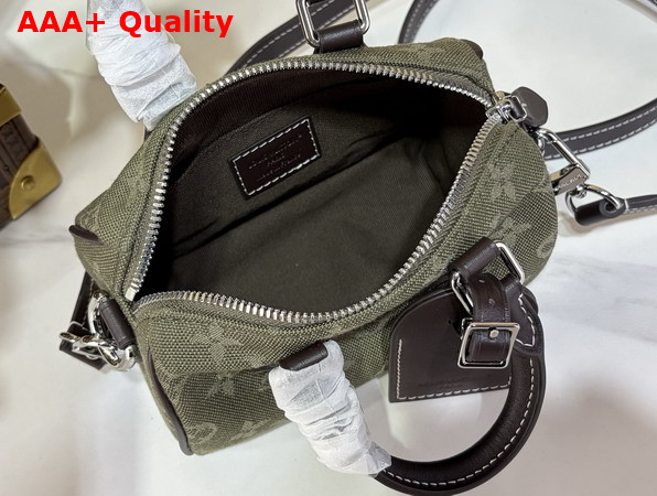 Louis Vuitton Speedy 18 Bandouliere Khaki Green Monogram Surplus Jacquard M2A609 Replica