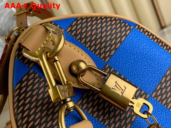 Louis Vuitton Speedy 25 Bandouliere Blue Damier Pop Coated Canvas N40585 Replica
