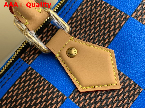 Louis Vuitton Speedy 25 Bandouliere Blue Damier Pop Coated Canvas N40585 Replica