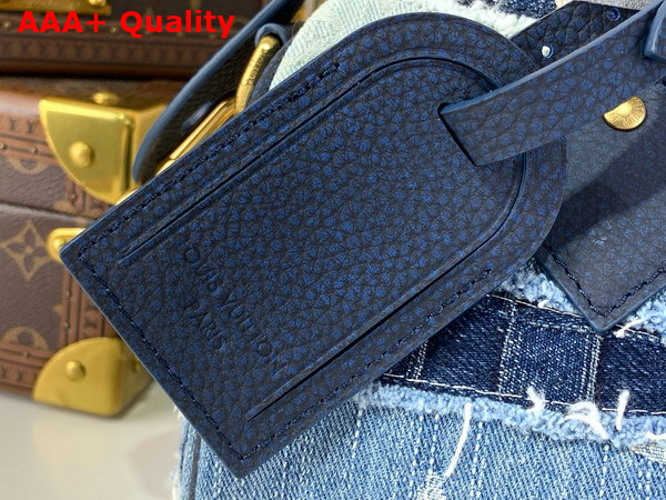 Louis Vuitton Speedy 25 Bandouliere City Bag in Blue Denim with a Patchwork Feel M15276 Replica