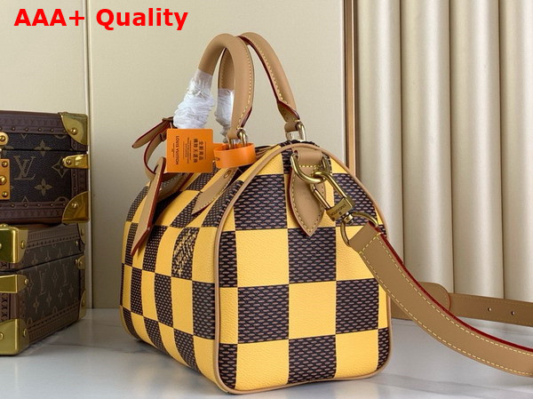 Louis Vuitton Speedy 25 Bandouliere Yellow Damier Pop Coated Canvas N40584 Replica
