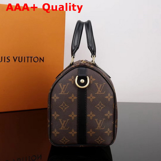 Louis Vuitton Speedy 25 Monogram Canvas with Black Leather Replica