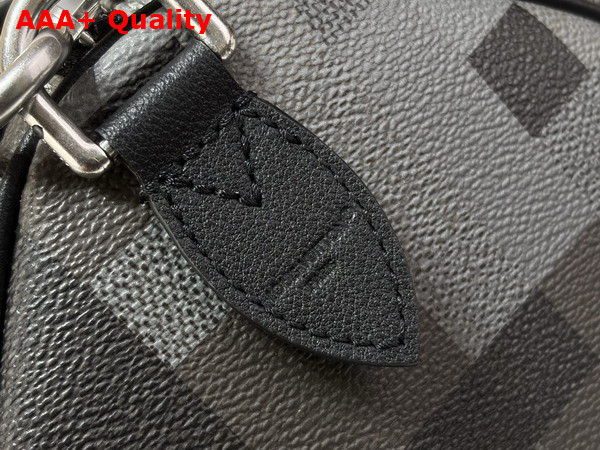 Louis Vuitton Speedy 30 Bandouliere Black Damoflage Coated Canvas M28977 Replica