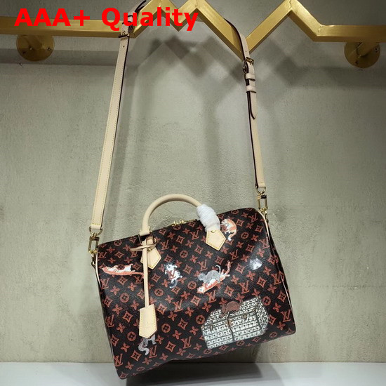 Louis Vuitton Speedy 30 Bandouliere Brown and Orange Transformed Monogram Canvas M44401 Replica