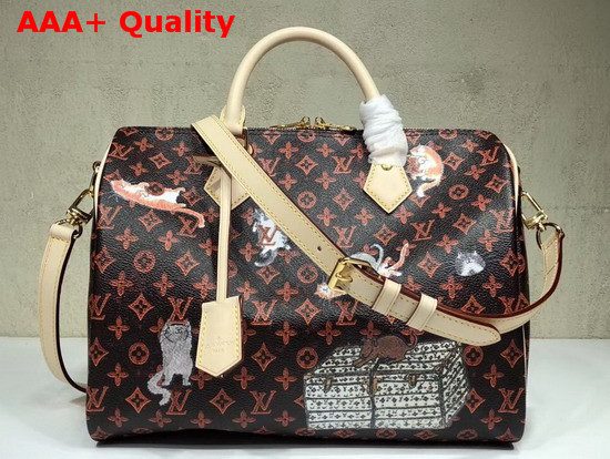 Louis Vuitton Speedy 30 Bandouliere Brown and Orange Transformed Monogram Canvas M44401 Replica