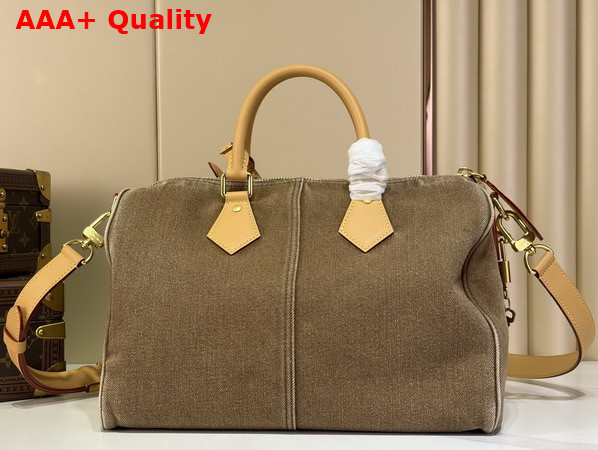 Louis Vuitton Speedy 30 Bandouliere Coffee Bean Brown Denim M29170 Replica