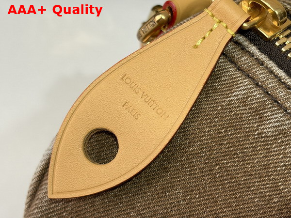 Louis Vuitton Speedy 30 Bandouliere Coffee Bean Brown Denim M29170 Replica