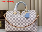 Louis Vuitton Speedy 30 Soft Damier Azur Canvas Braided Handles N40908 Replica