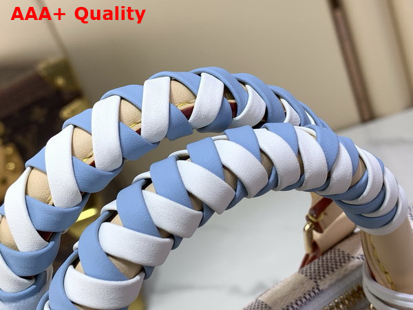 Louis Vuitton Speedy 30 Soft Damier Azur Canvas Braided Handles N40908 Replica
