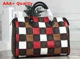 Louis Vuitton Speedy 30 in Monogram Canvas Woven with Colored Leather Replica