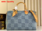 Louis Vuitton Speedy 40 Bandouliere Blue Damier Denim 3D Cotton Canvas N40701 Replica