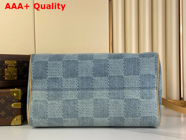 Louis Vuitton Speedy 40 Bandouliere Blue Damier Denim 3D Cotton Canvas N40701 Replica