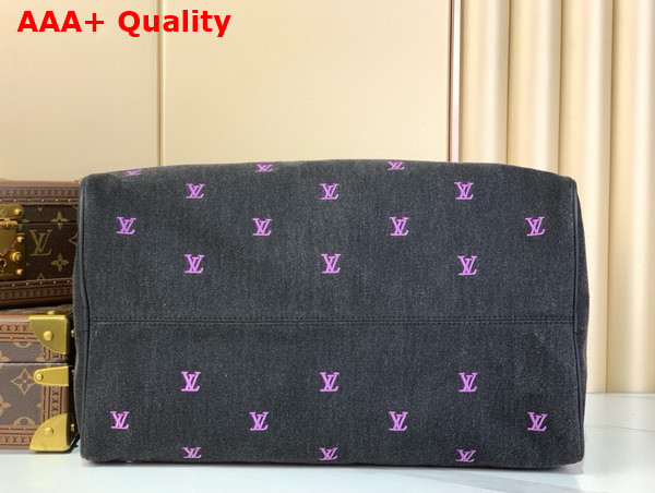 Louis Vuitton Speedy 40 Bandouliere Gradient Orange LV Blason Denim M14136 Replica