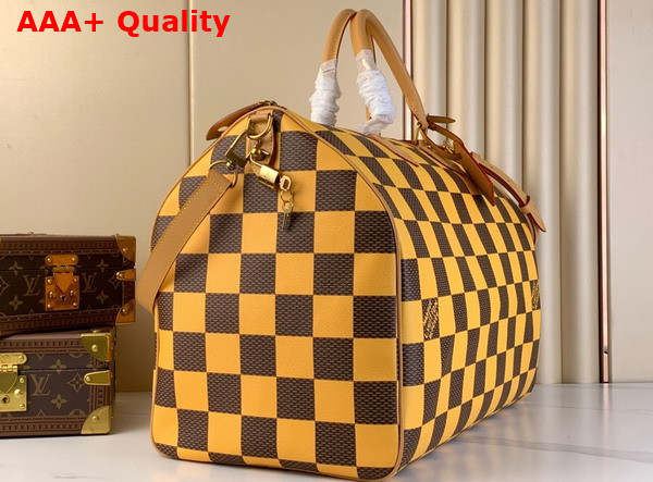 Louis Vuitton Speedy 50 Bandouliere Damier Pop Yellow N40578 Replica