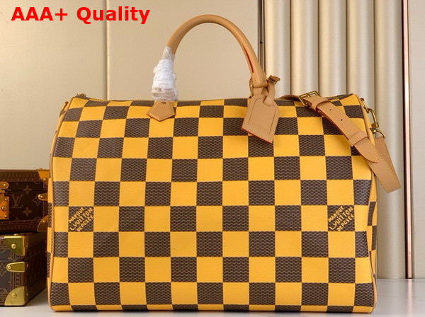Louis Vuitton Speedy 50 Bandouliere Damier Pop Yellow N40578 Replica