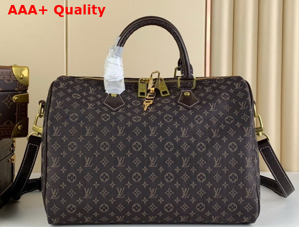 Louis Vuitton Speedy Bandoouliere 30 in Brown Monogram Jacquard Denim Replica