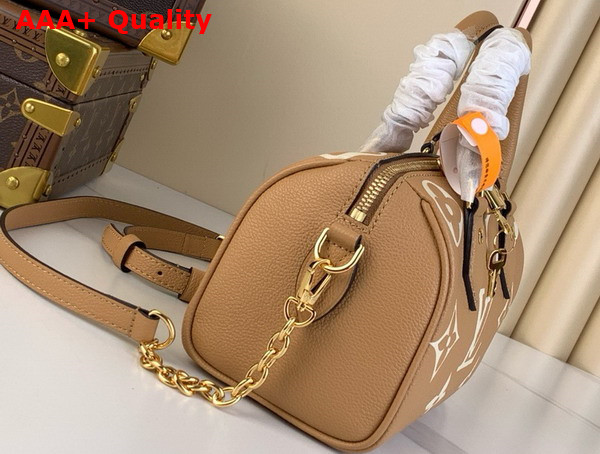 Louis Vuitton Speedy Bandouliere 20 Arizona Cream Bicolor Monogram Empreinte Leather M12713 Replica