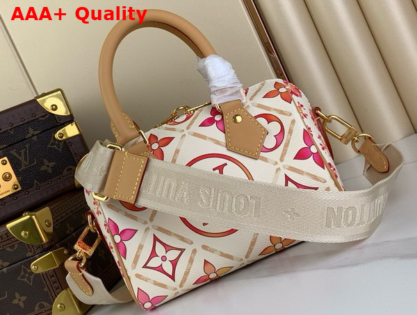 Louis Vuitton Speedy Bandouliere 20 Bag in Coral Monogram Tiles Coated Canvas M11209 Replica