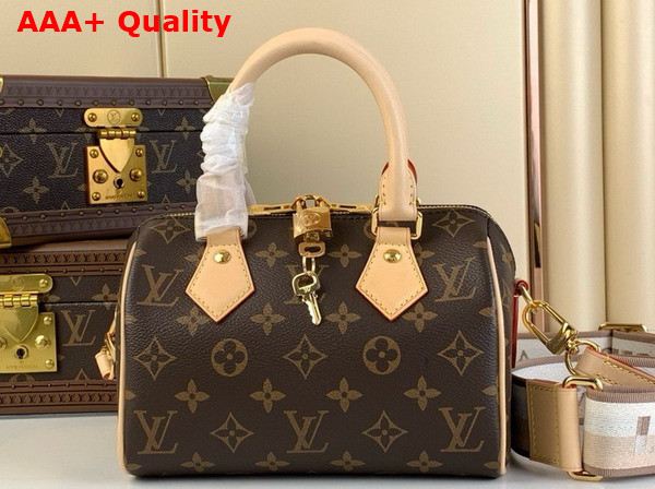 Louis Vuitton Speedy Bandouliere 20 Beige Monogram Canvas M46222 Replica