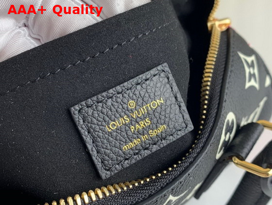 Louis Vuitton Speedy Bandouliere 20 Black White Monogram Empreinte Leather M46088 Replica