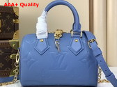 Louis Vuitton Speedy Bandouliere 20 Blue Jean Monogram Empreinte Leather M28316 Replica