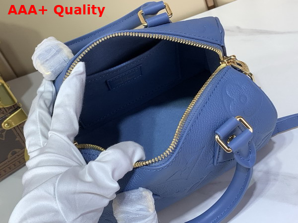 Louis Vuitton Speedy Bandouliere 20 Blue Jean Monogram Empreinte Leather M28316 Replica