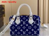 Louis Vuitton Speedy Bandouliere 20 Blue Monogram Jacquard Velvet M20751 Replica