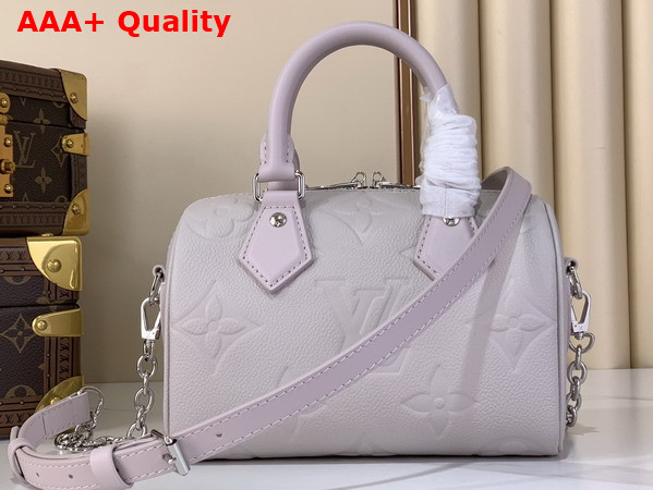 Louis Vuitton Speedy Bandouliere 20 Brume Monogram Empreinte Leather M28343 Replica