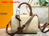 Louis Vuitton Speedy Bandouliere 20 Cream Monogram Empreinte Leather Replica