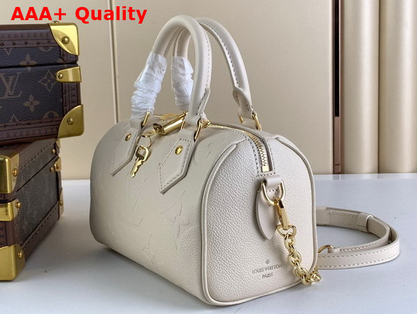 Louis Vuitton Speedy Bandouliere 20 Creme Monogram Empreinte Leather M58954 Replica