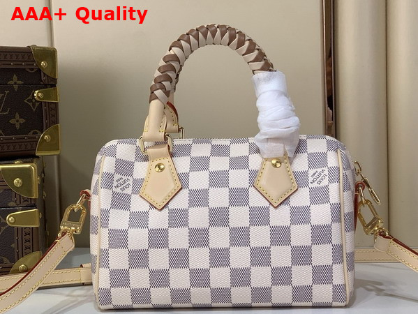Louis Vuitton Speedy Bandouliere 20 Damier Azur Canvas with Braided Handles N40950 Replica