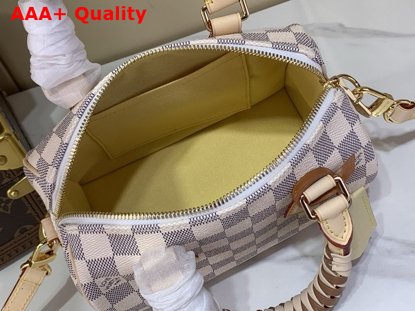 Louis Vuitton Speedy Bandouliere 20 Damier Azur Canvas with Braided Handles N40950 Replica
