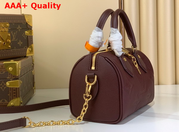 Louis Vuitton Speedy Bandouliere 20 Garnet Monogram Empreinte Leather M25929 Replica