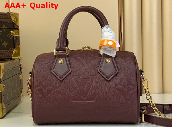 Louis Vuitton Speedy Bandouliere 20 Garnet Monogram Empreinte Leather M25929 Replica