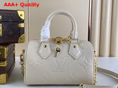 Louis Vuitton Speedy Bandouliere 20 Handbag in Beige Monogram Empreinte Leather Replica