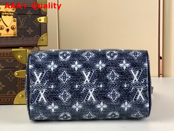 Louis Vuitton Speedy Bandouliere 20 Handbag in Blue Monoglam Coated Canvas M23069 Replica