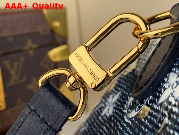 Louis Vuitton Speedy Bandouliere 20 Handbag in Blue Monoglam Coated Canvas M23069 Replica