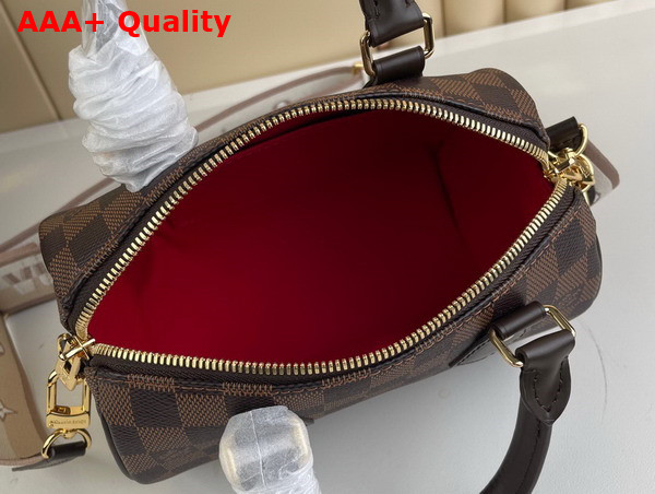 Louis Vuitton Speedy Bandouliere 20 Handbag in Damier Ebene Coated Canvas Replica