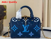 Louis Vuitton Speedy Bandouliere 20 Handbag in Degrade Blue Monogram Empreinte Embosed Leather M46517 Replica