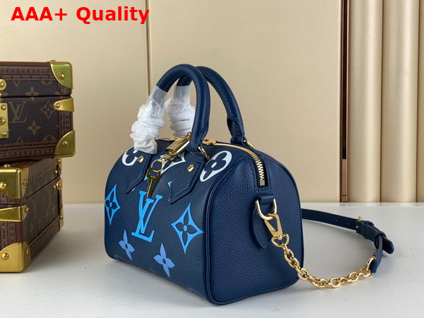 Louis Vuitton Speedy Bandouliere 20 Handbag in Degrade Blue Monogram Empreinte Embosed Leather M46517 Replica