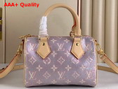 Louis Vuitton Speedy Bandouliere 20 Handbag in Pink Monoglam Coated Canvas Replica