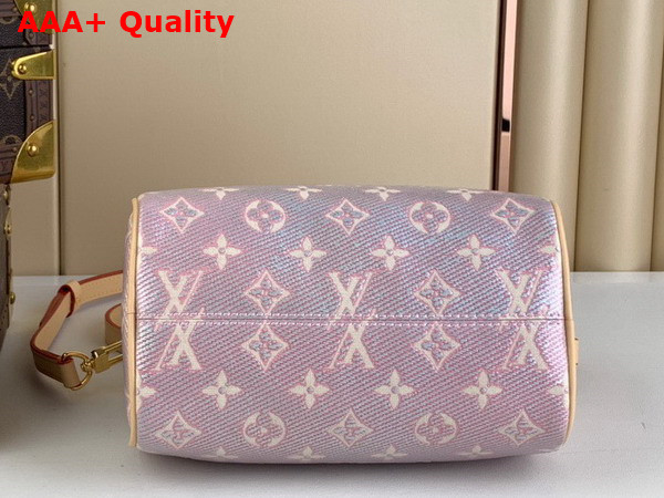 Louis Vuitton Speedy Bandouliere 20 Handbag in Pink Monoglam Coated Canvas Replica