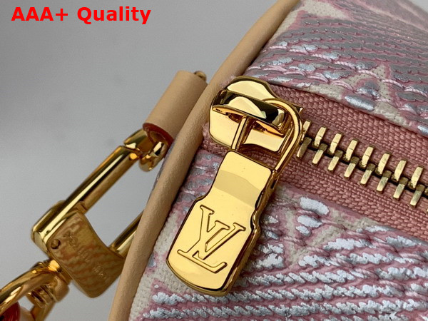 Louis Vuitton Speedy Bandouliere 20 Handbag in Pink Monoglam Coated Canvas Replica